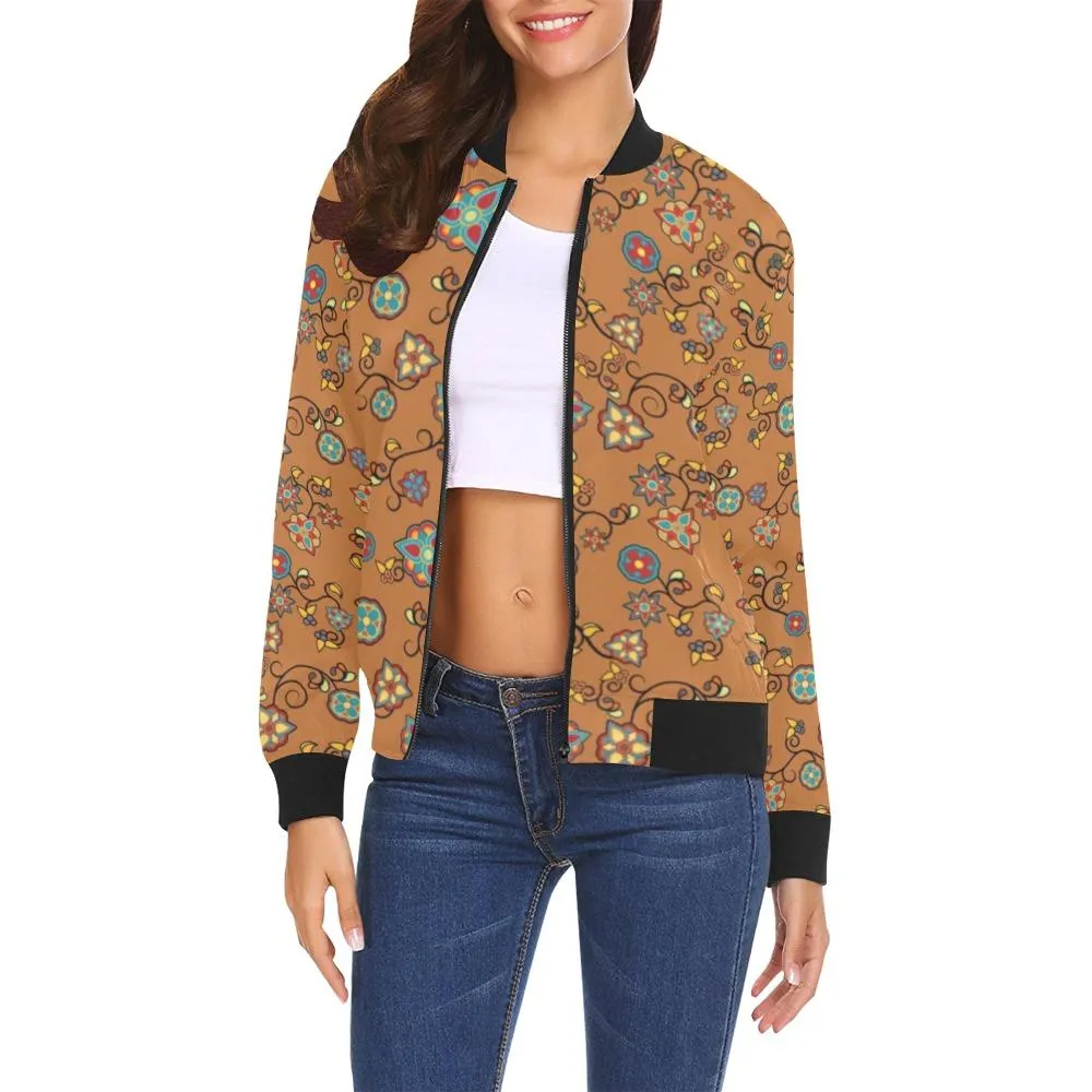 Fire Bloom Light Bomber Jacket for Women