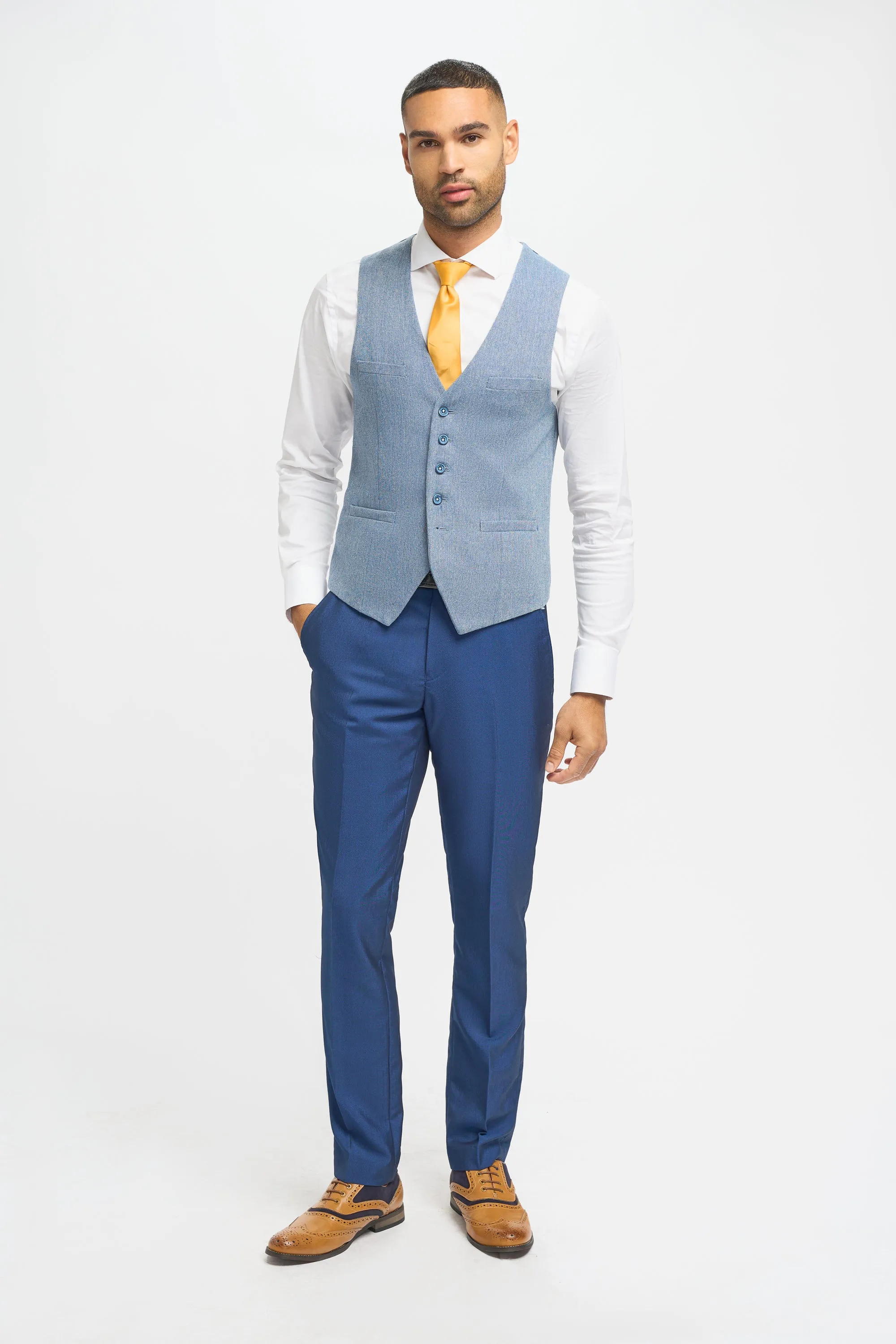 Ford & Wells Blue Mix & Match Mens Suit