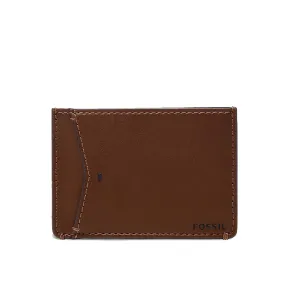 Fossil Men Joshua Vegan Cactus Card Case |ML4461210| Brown