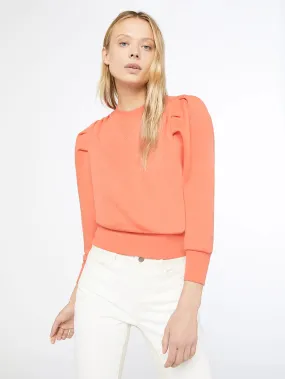 Frame - Shirred Sweatshirt in Sunkist