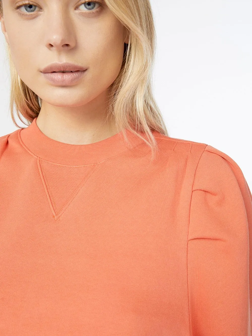 Frame - Shirred Sweatshirt in Sunkist