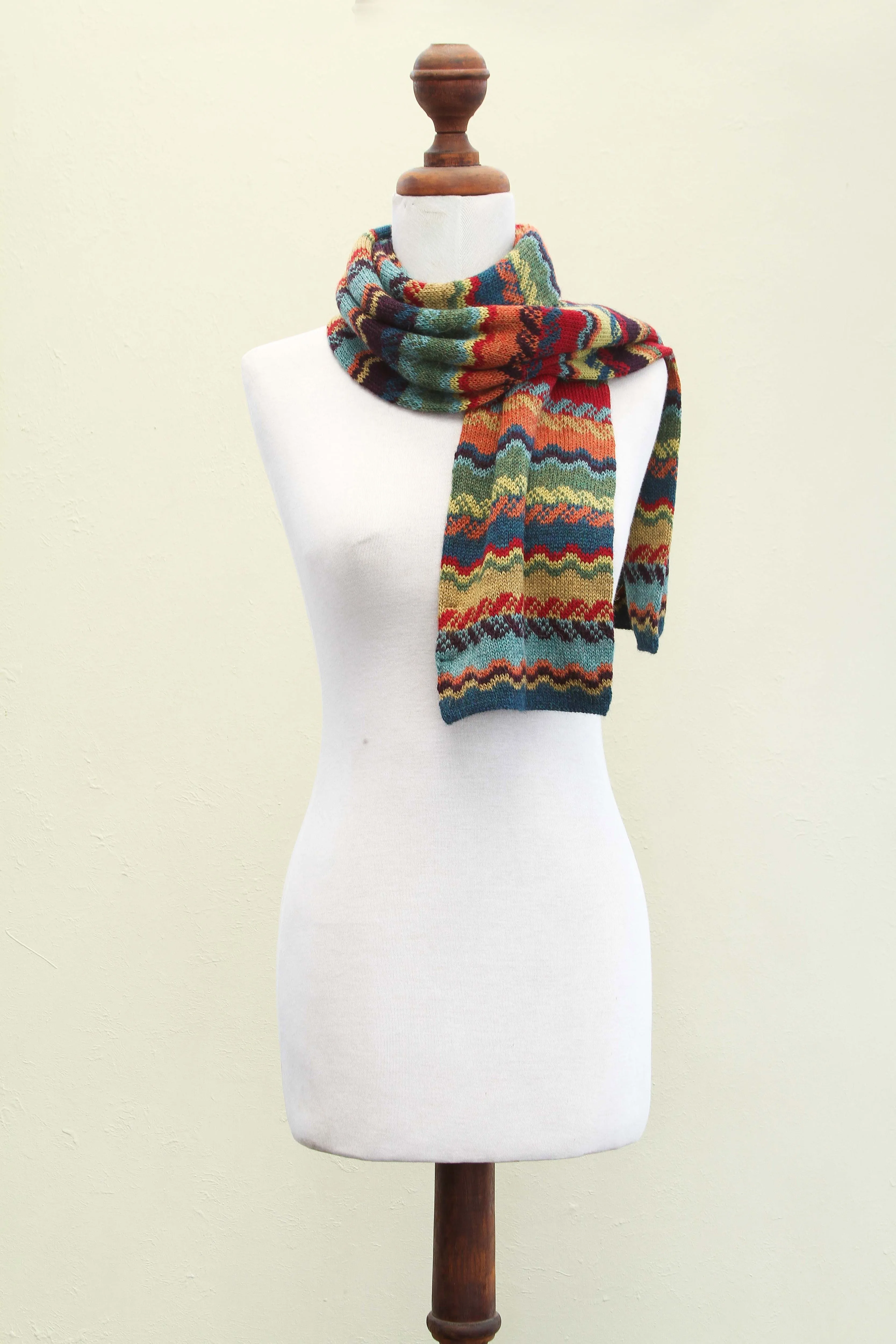 Fresh Winter Multicolor Women's Alpaca Scarf