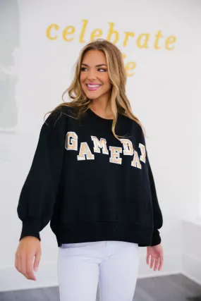 GAME DAY GOLD SPARKLE PULLOVER