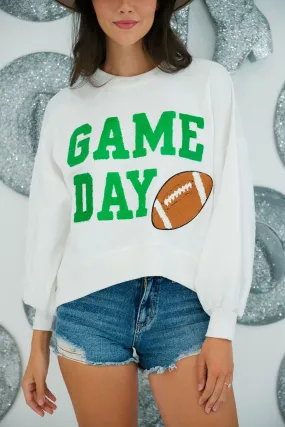 GAME DAY GREEN VARSITY PULLOVER