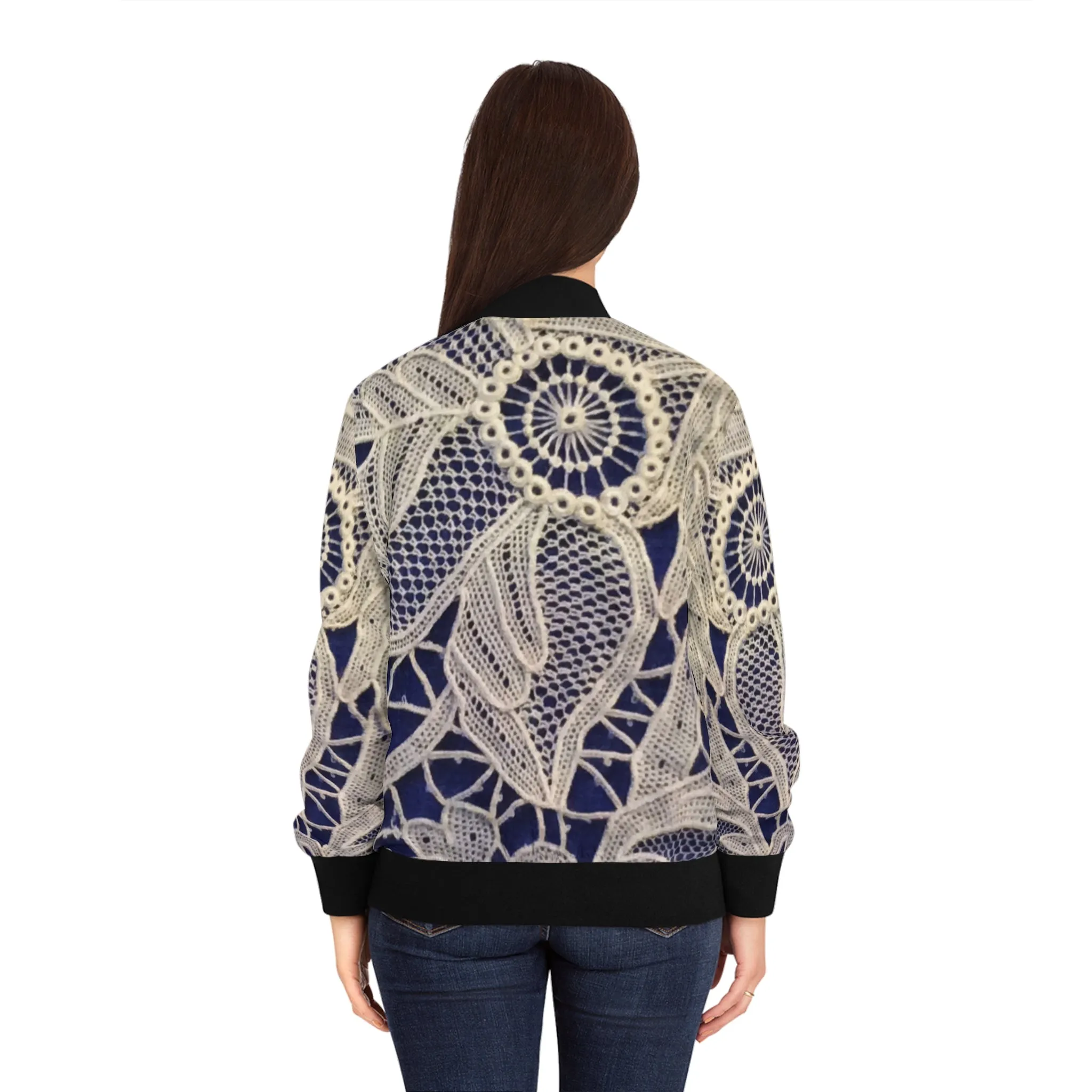 Golden and Blue - Inovax Women's Bomber Jacket