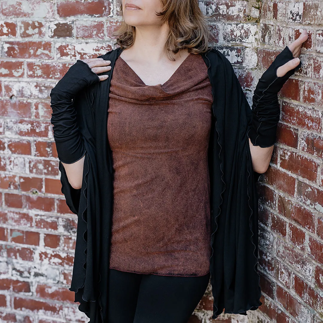 GRACE cowl neck half sleeve top