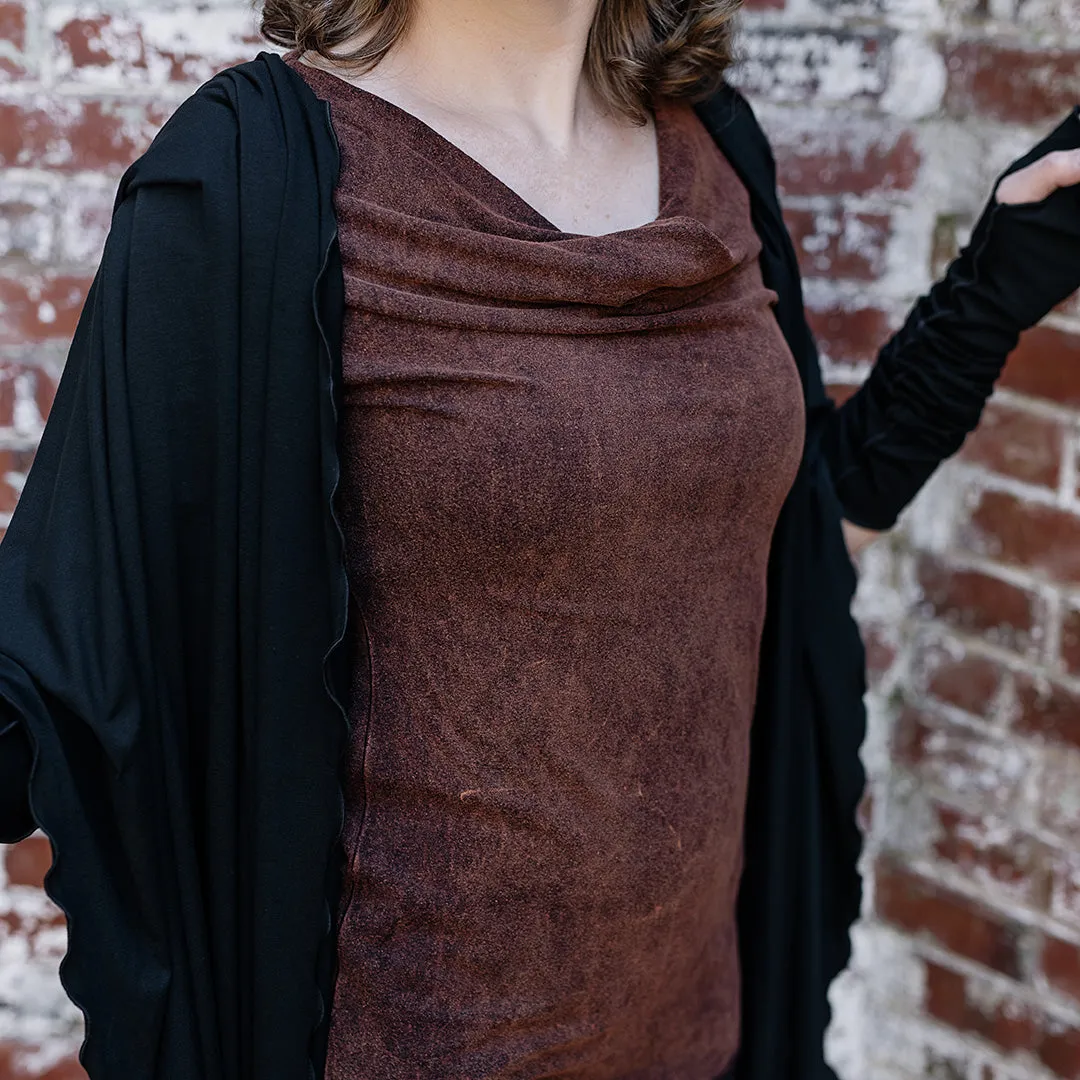 GRACE cowl neck half sleeve top