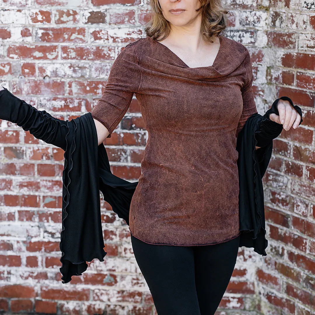 GRACE cowl neck half sleeve top