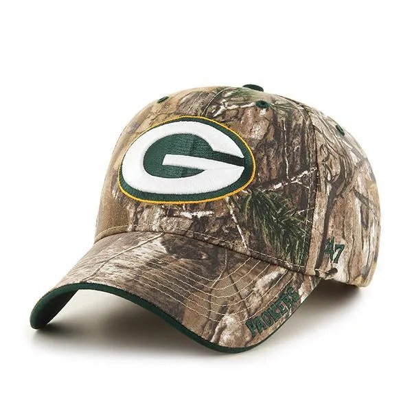 Green Bay Packers 47 Brand Realtree Camo Frost MVP Adjustable Hat Cap