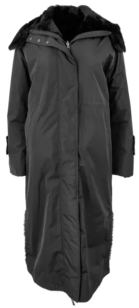 Grenn Pilot Aurelia Reversible Rain Coat in Black