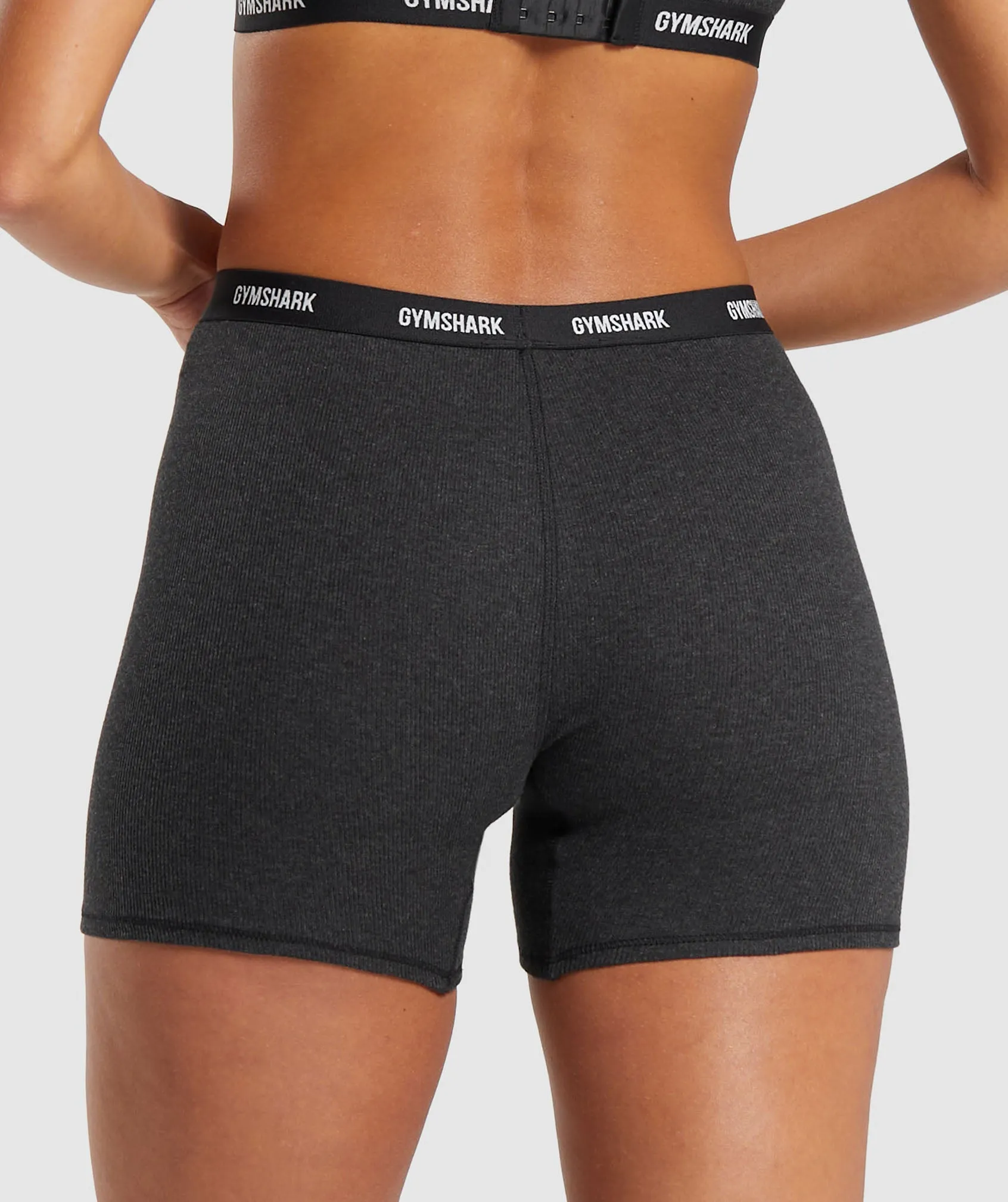 Gymshark Rib Shorts - Midnight Black Marl