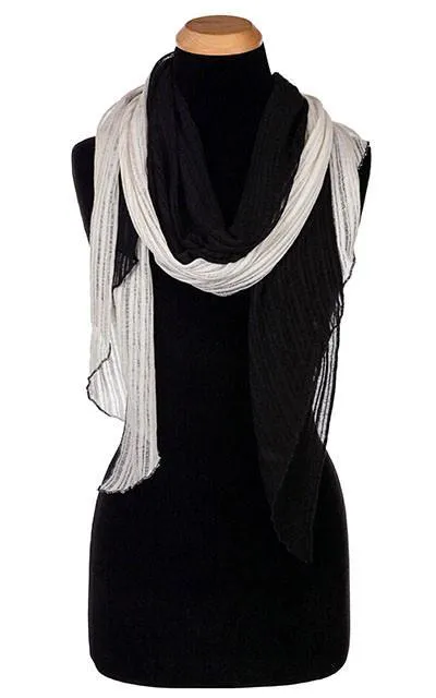 Handkerchief Scarf - Cotton Voile, Two-Tone  (One Jet/Rain Voile Left!)