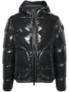 HERNO Luxury Glossy Bomber Jacket with Down Fill