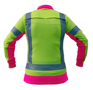 Hi Vis D/N Womens Microvent L/S Polo