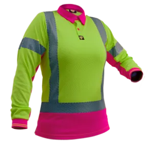 Hi Vis D/N Womens Microvent L/S Polo