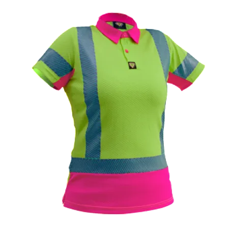 Hi Vis D/N Womens Microvent S/S Polo