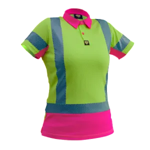 Hi Vis D/N Womens Microvent S/S Polo