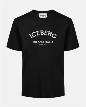 Iceberg Print T-Shirt Jersey (Black) - I23F02N63259000