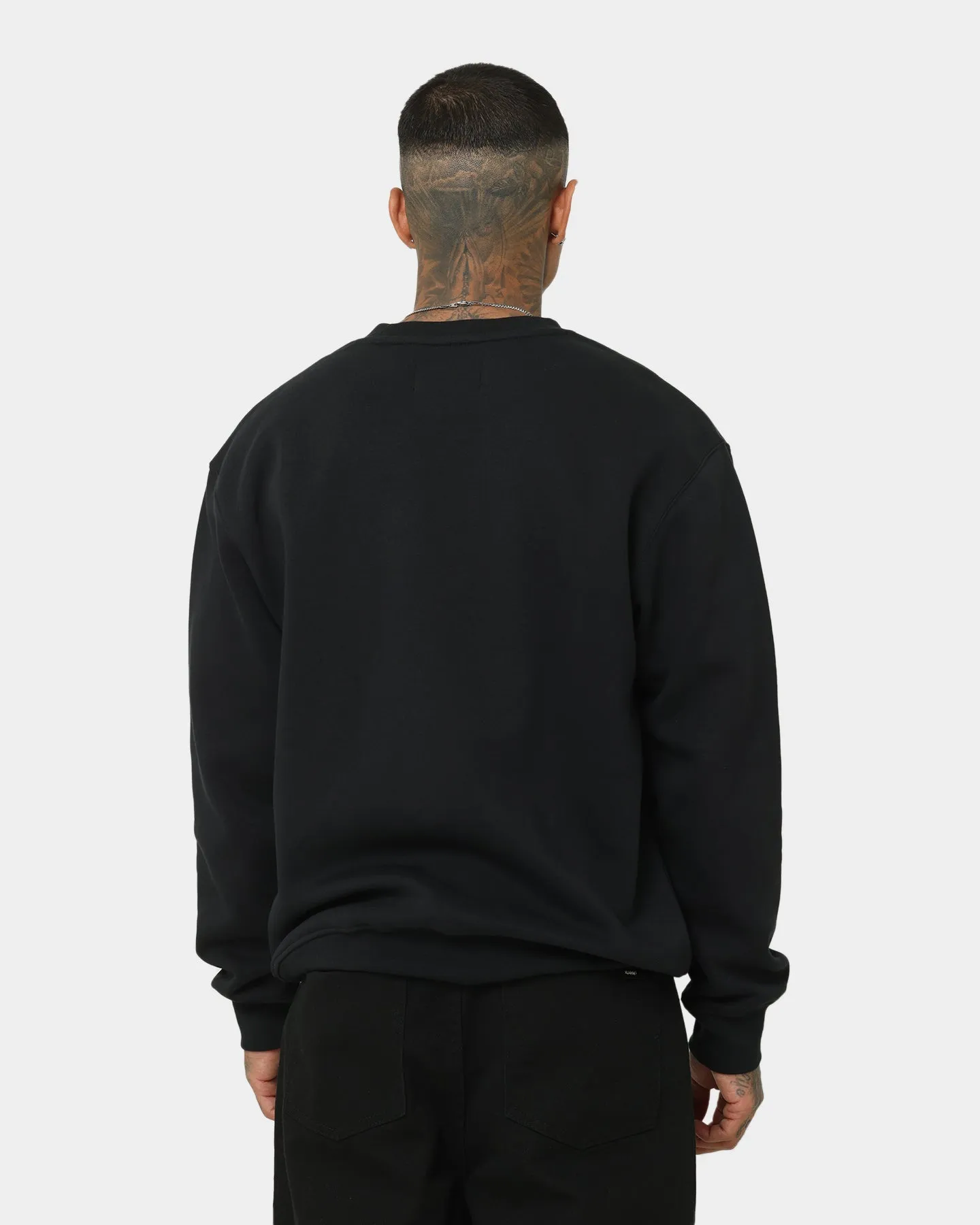 Jordan Essential Holiday Plaid Fleece Crewneck Black