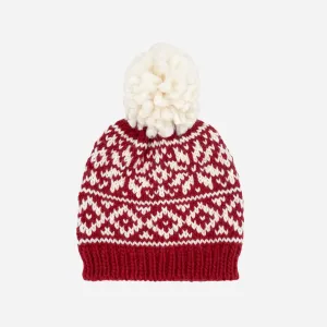 Kids & Baby Hat | Red Snowflake