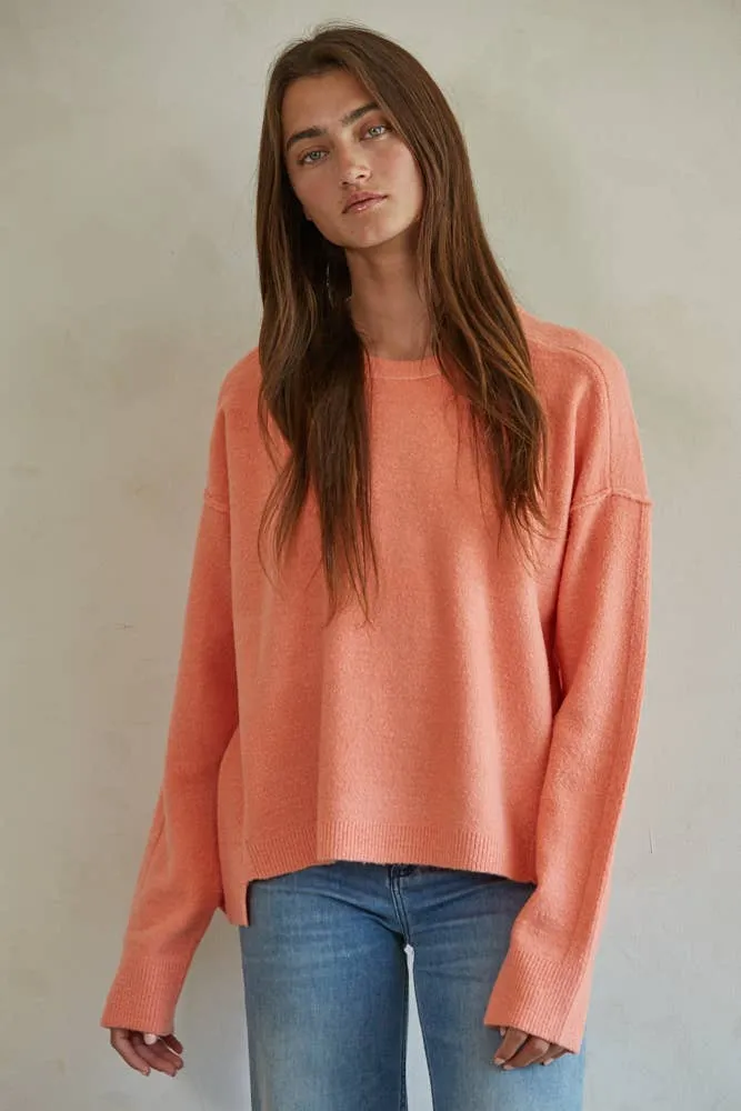 Knit Sweater Ribbed Detailed Crew Neck Pullover