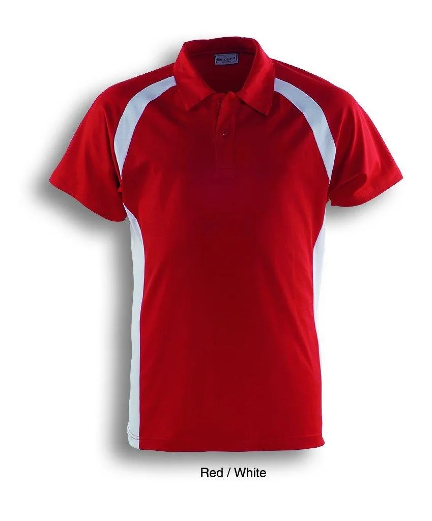 Ladies Essentials Contrast Panel Polo - Red/White