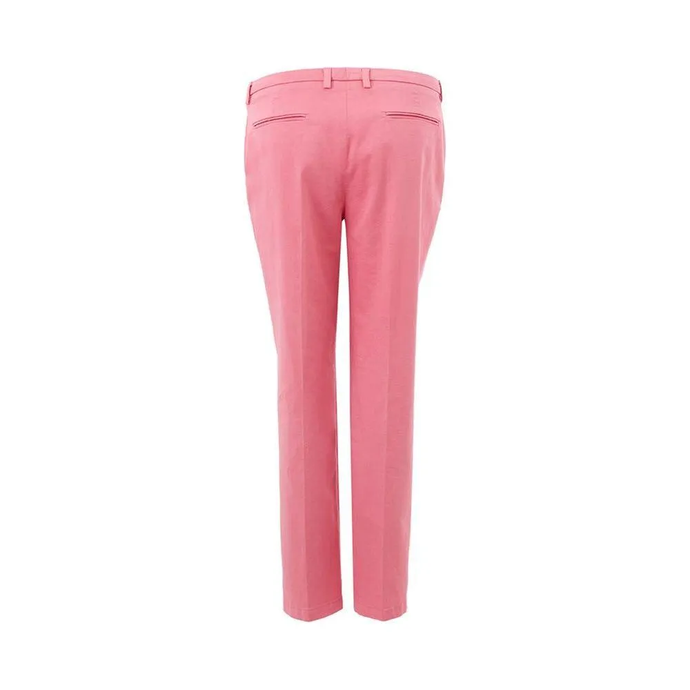 Lardini Elegant Cotton Pink Trousers for Sophisticated Style