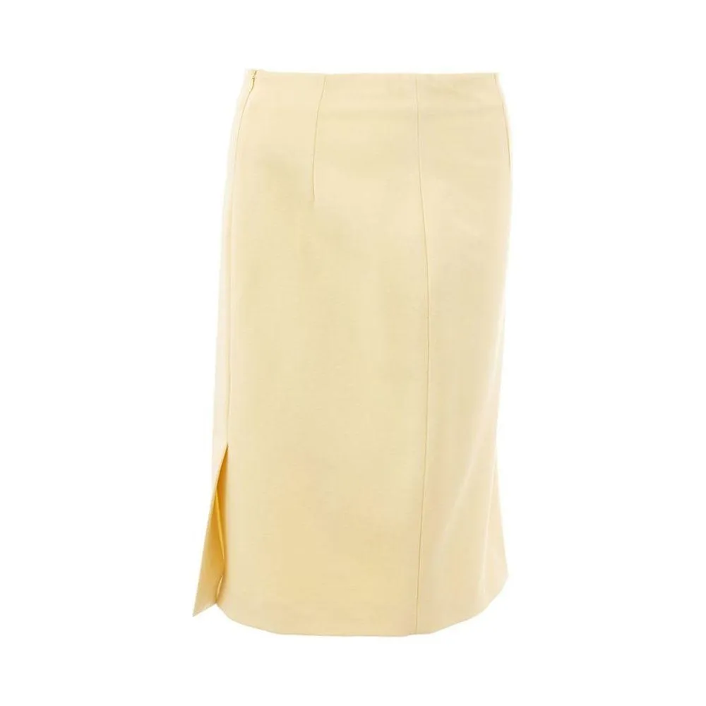 Lardini Elegant Yellow Viscose Skirt for Women