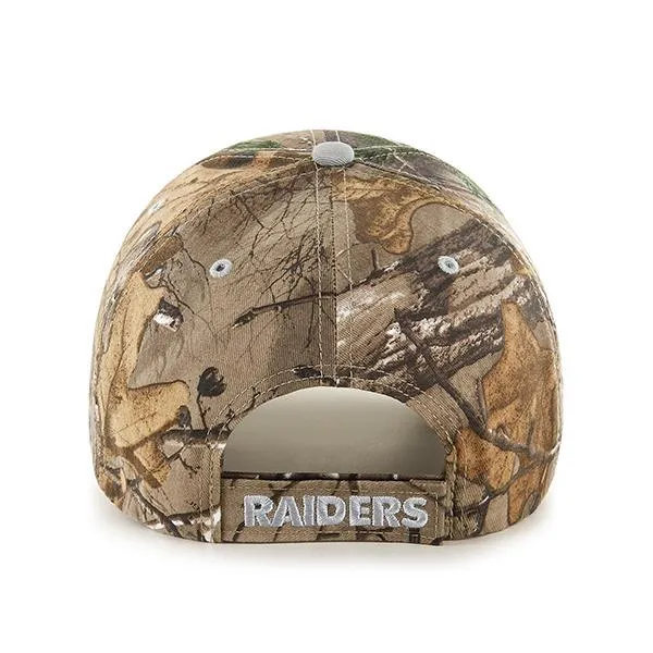 Las Vegas Raiders 47 Brand Realtree Camo Frost MVP Adjustable Hat Cap