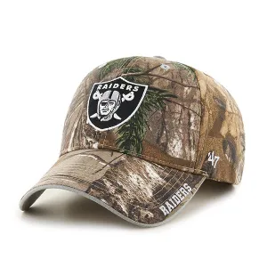 Las Vegas Raiders 47 Brand Realtree Camo Frost MVP Adjustable Hat Cap