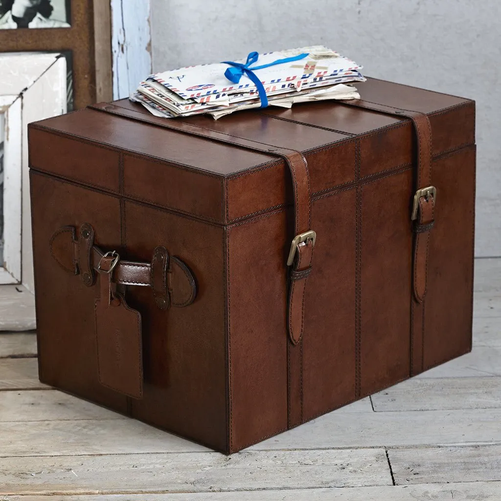 Leather Heirloom Trunk - Store Life's Mementos