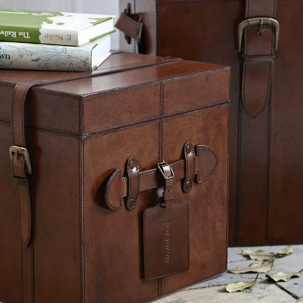 Leather Heirloom Trunk - Store Life's Mementos