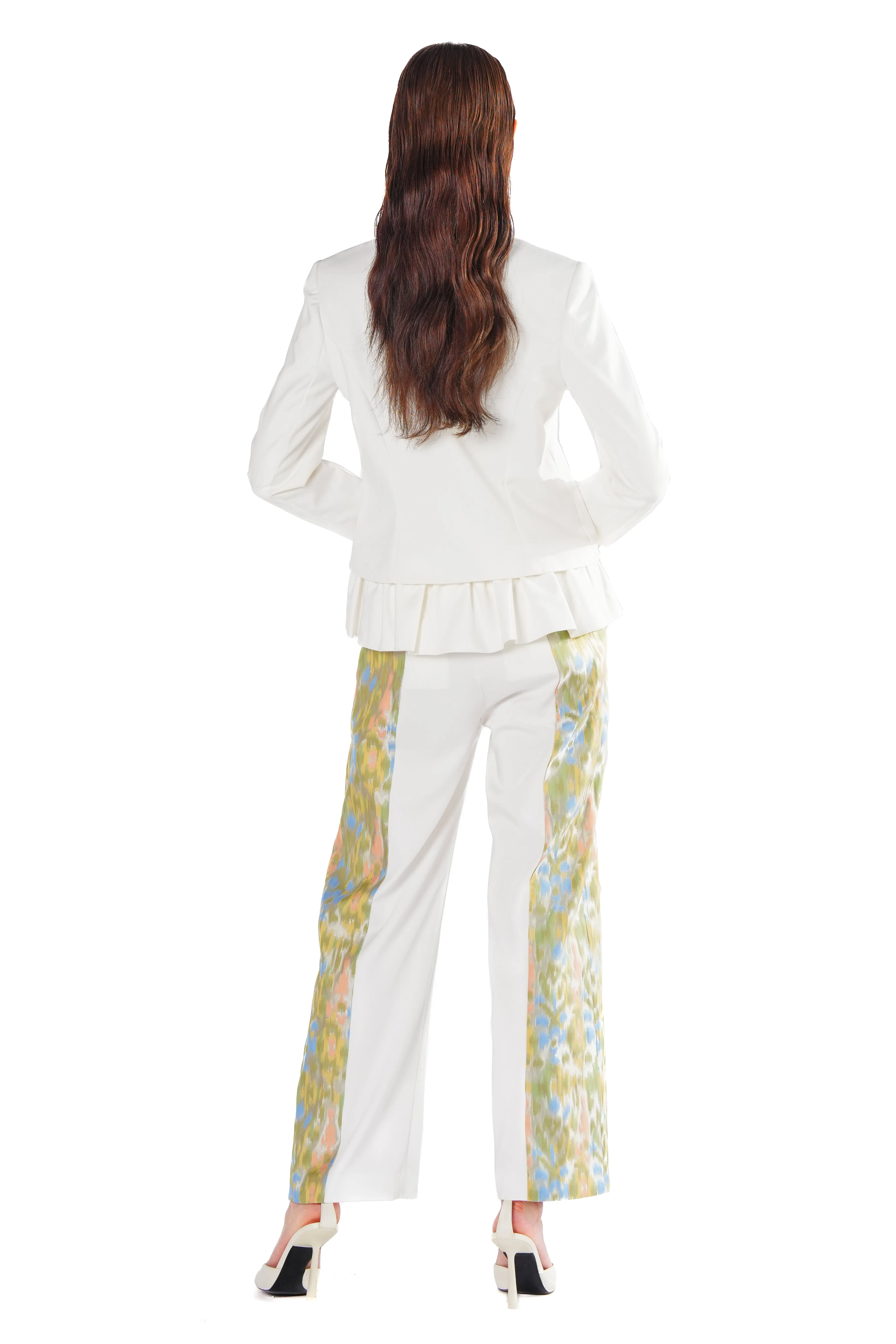 Leila Two-Toned Jacquard Trousers