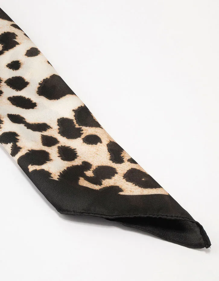 Leopard Fabric Satin Scarf