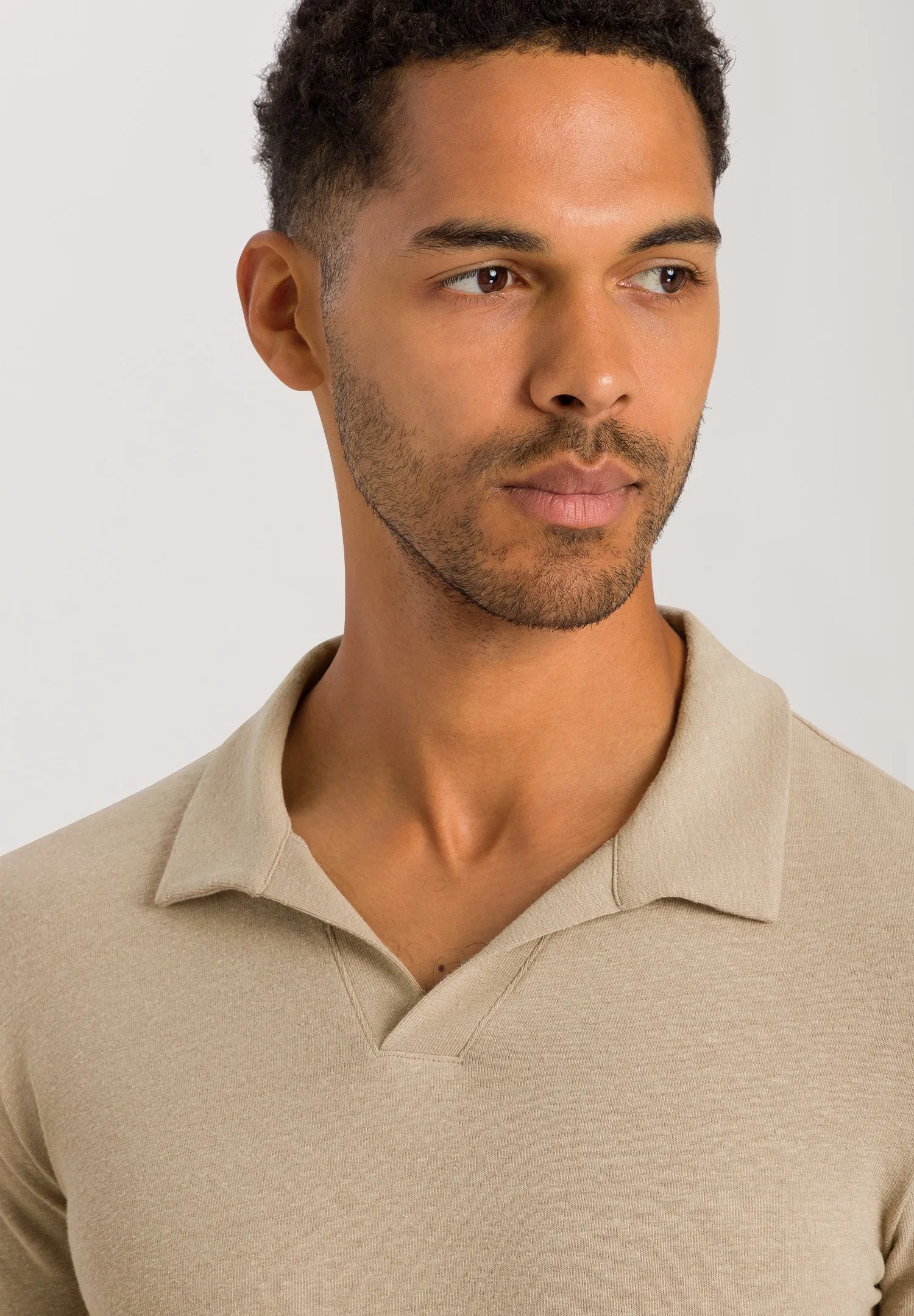 Loungy Summer Cotton And Linen Polo Shirt | Savanna 75918-2809