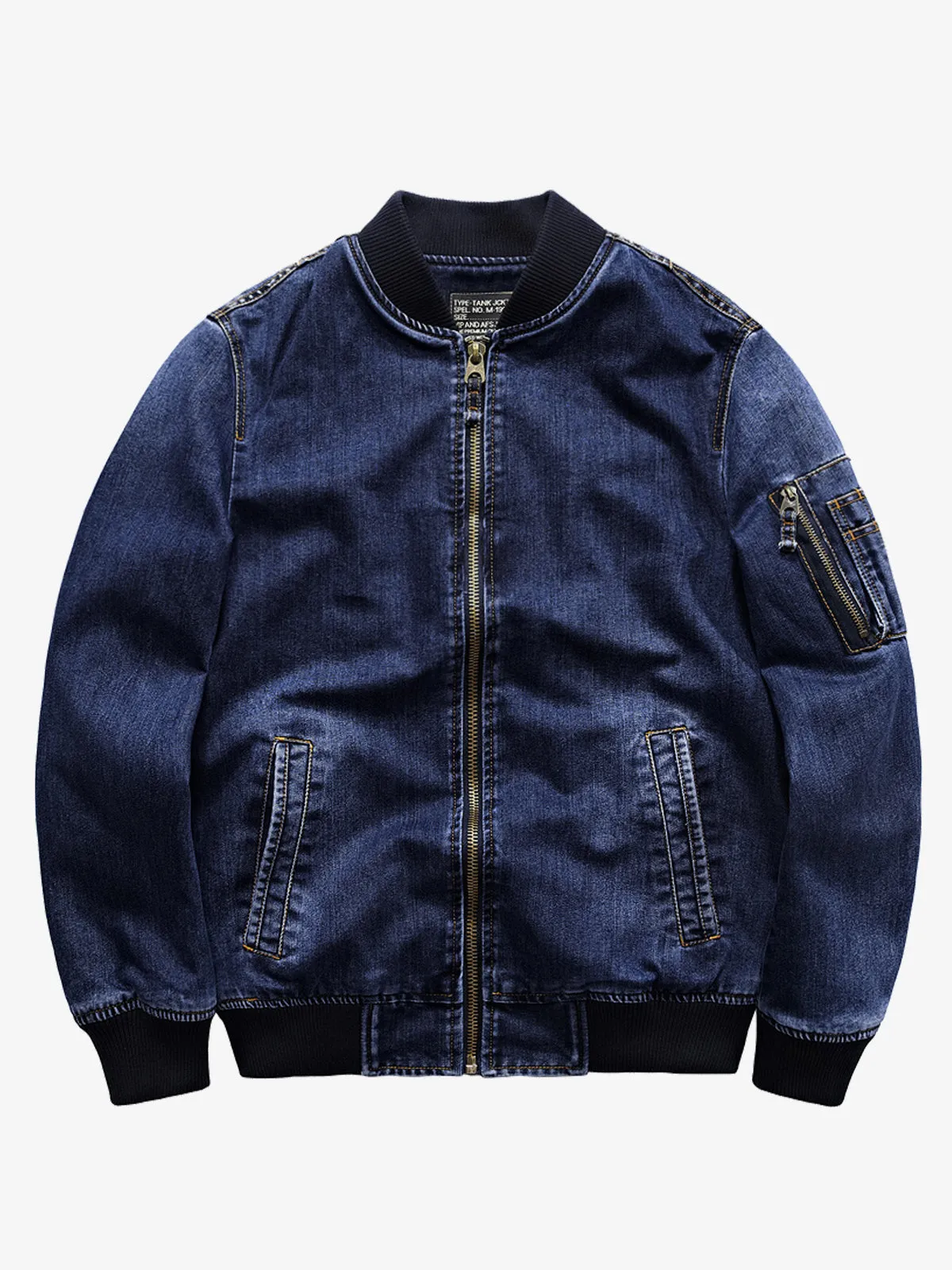 MA-1 Loose Denim Bomber Jacket