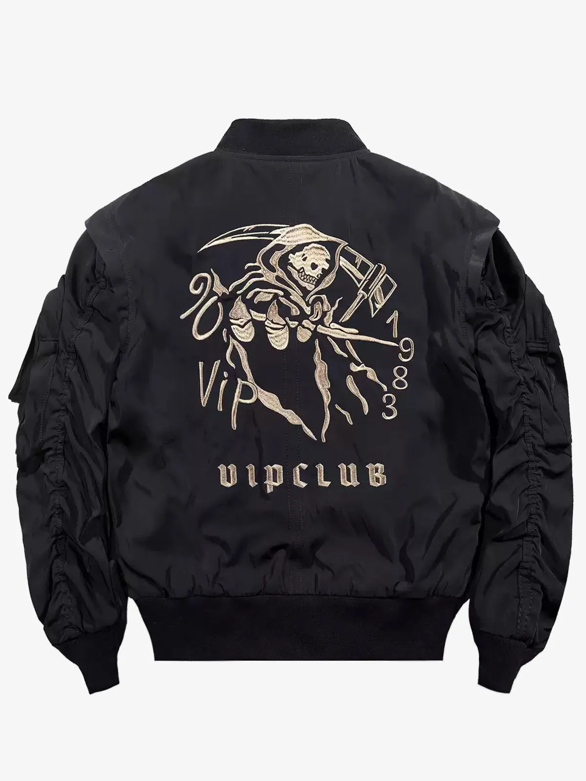 MA-1 Skull Embroidered Bomber Jacket