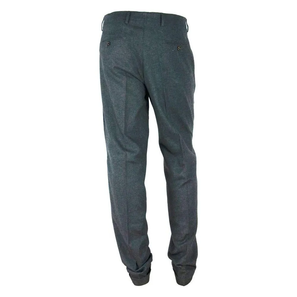 Made in Italy Elegantly Tailored Gray Winter Trousers