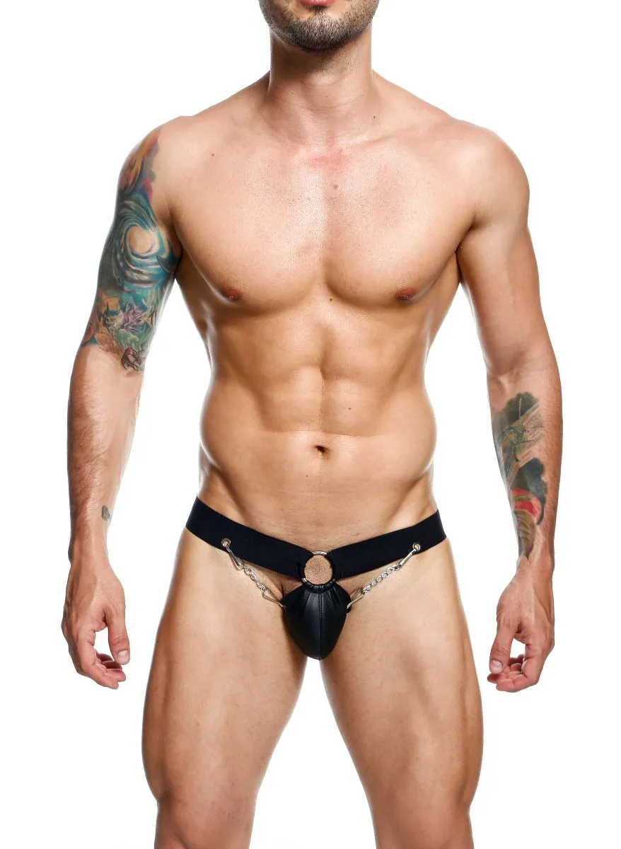 MALE BASICS DNGEON CHAIN JOCKSTRAP BLACK O/S (HANGING)