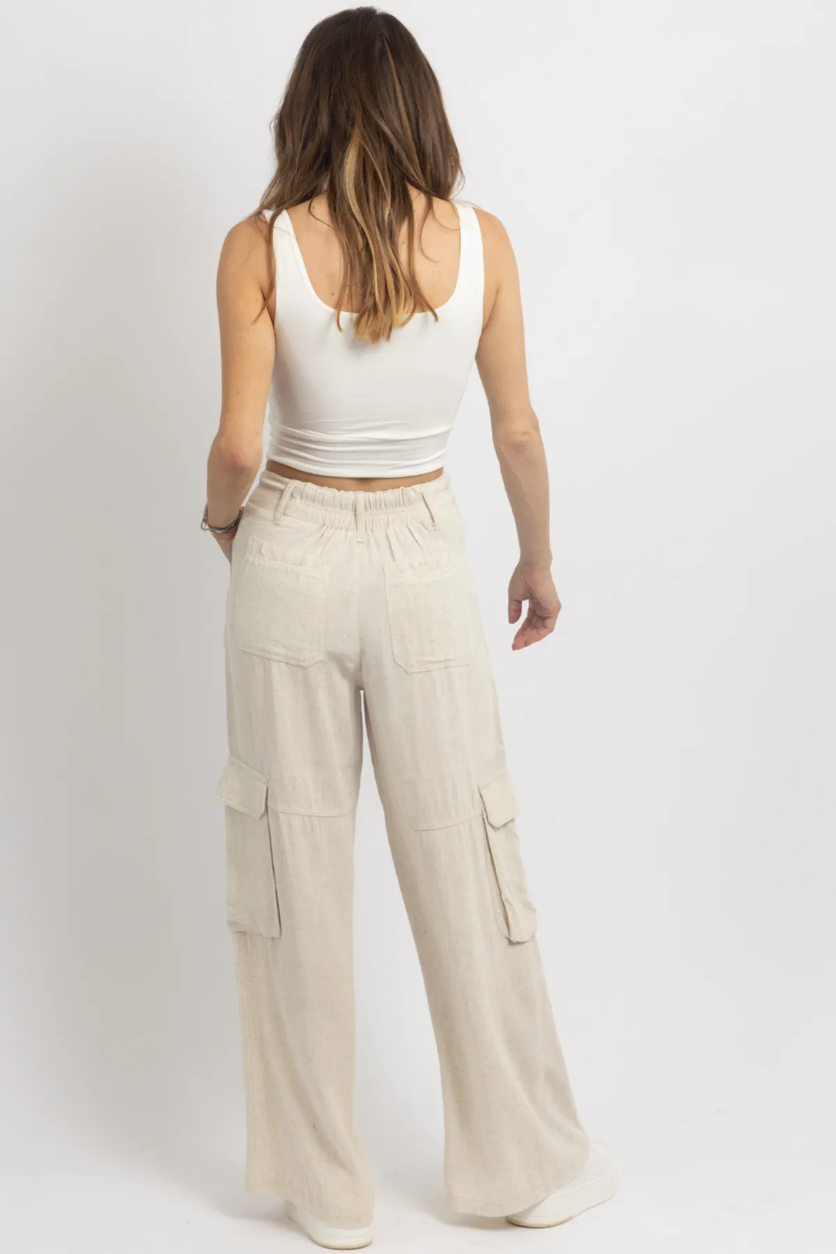 MAYA NATURAL LINEN UTILITY PANT *BACK IN STOCK*