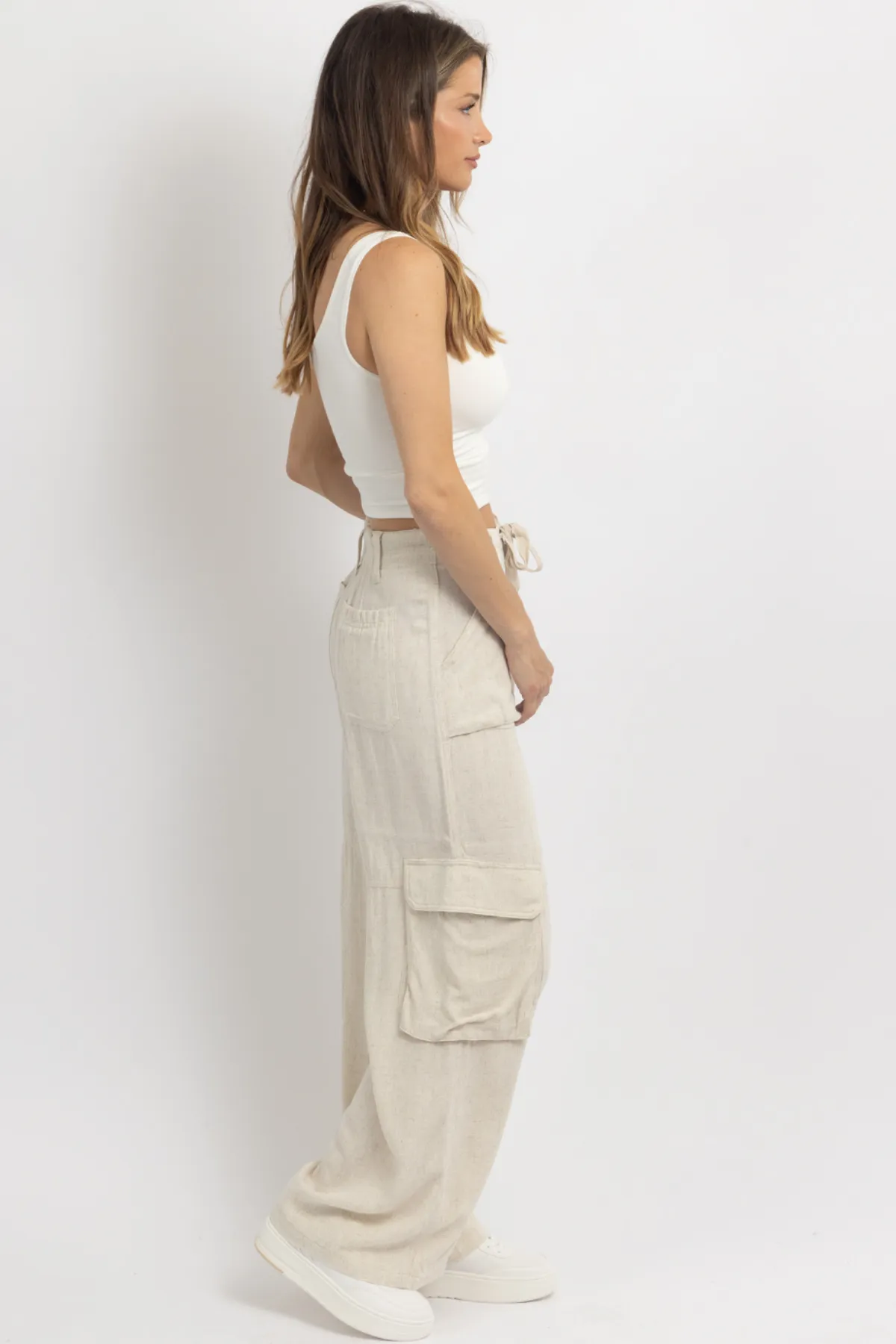 MAYA NATURAL LINEN UTILITY PANT *BACK IN STOCK*