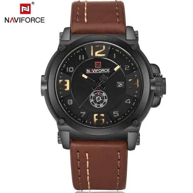 Men Watch Sport Quartz Men Watch Leather Waterproof Male Wristwatches