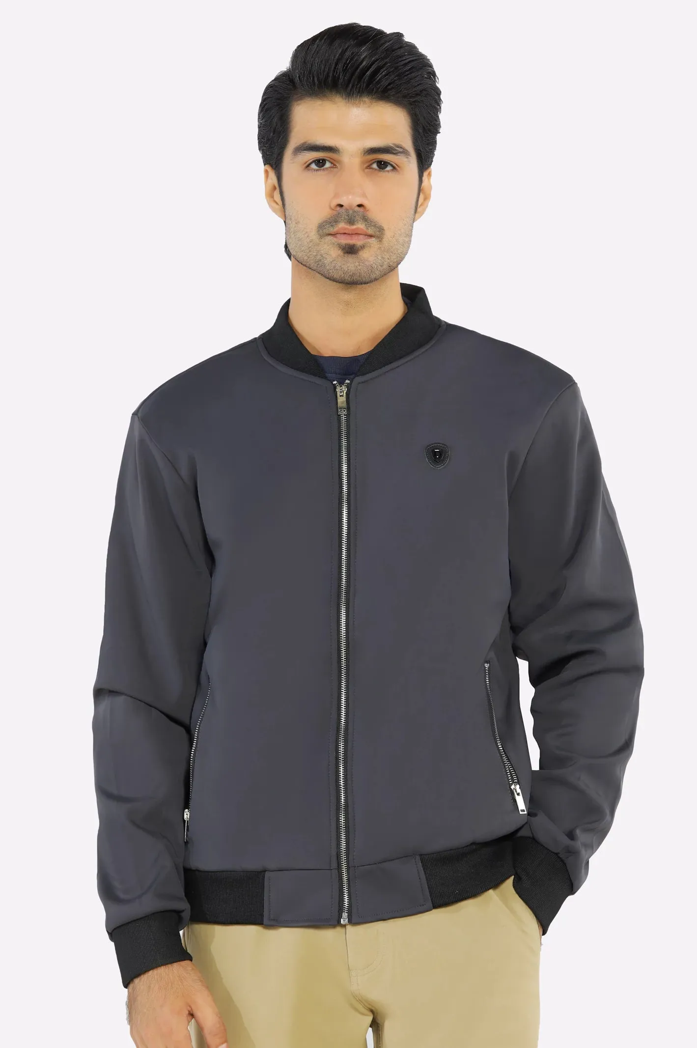 Men’s Dark Grey Bomber Jacket