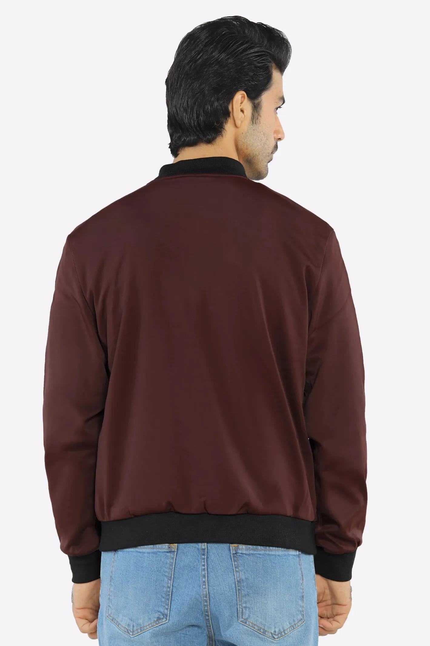 Men’s Maroon Bomber Jacket