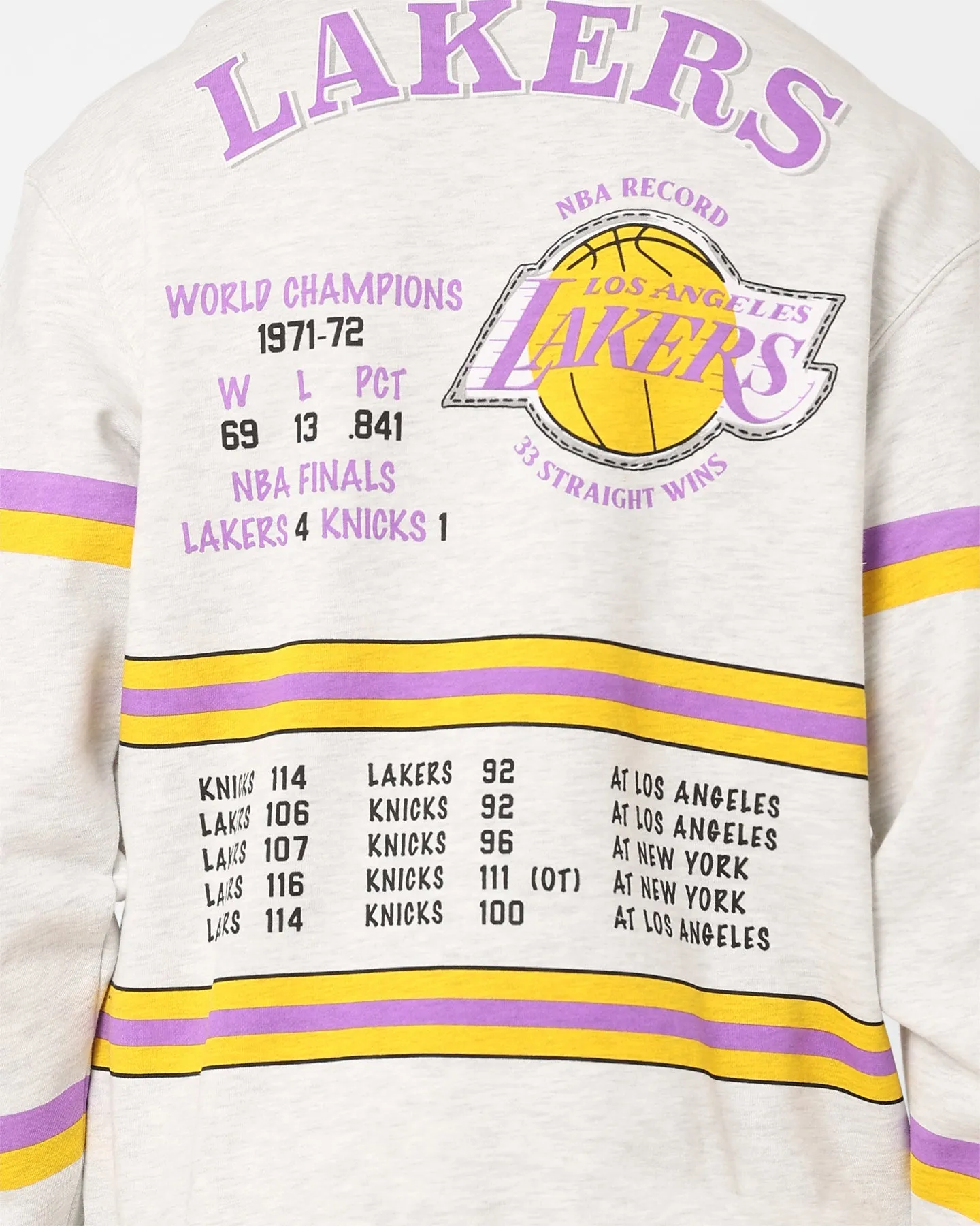 Mitchell & Ness Los Angeles Lakers World Champions Crewneck Silver Marle