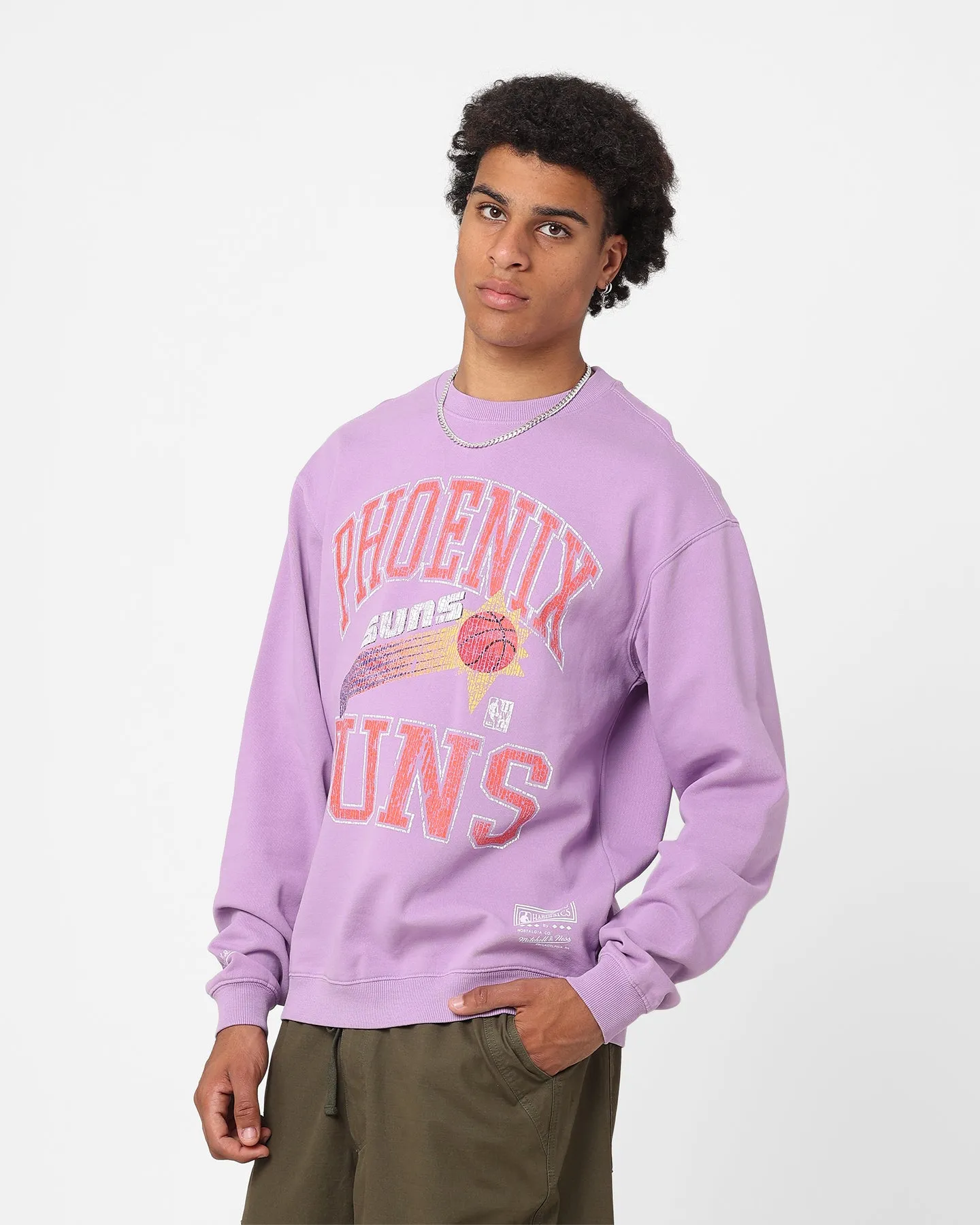 Mitchell & Ness Phoenix Suns Ivy Arch Crewneck Faded Purple