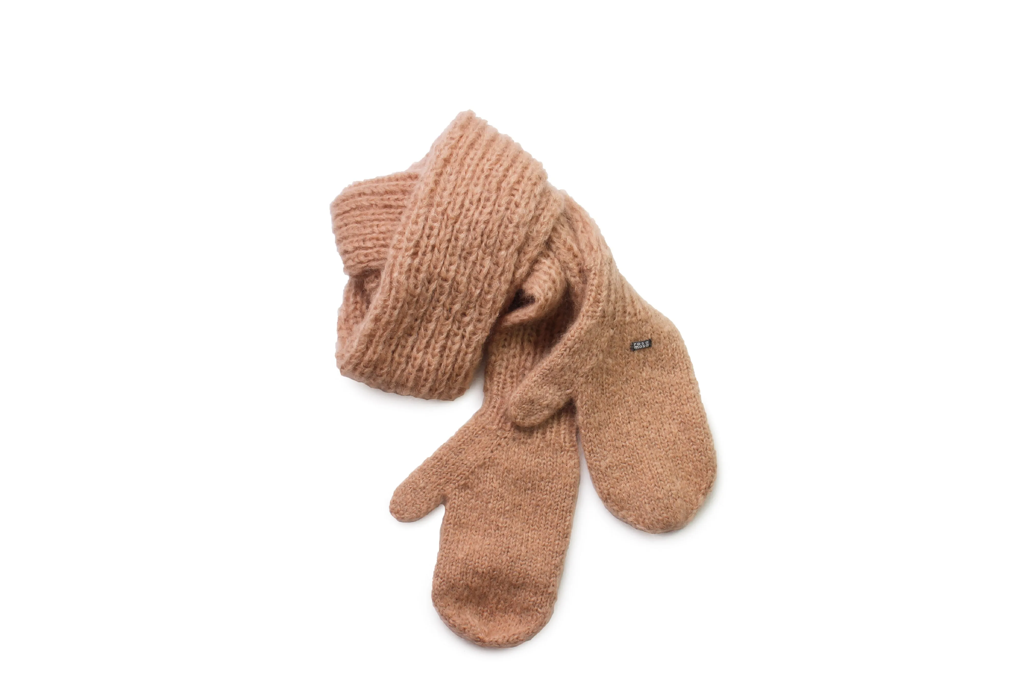 MITTENS SCARF  Combo   Camel