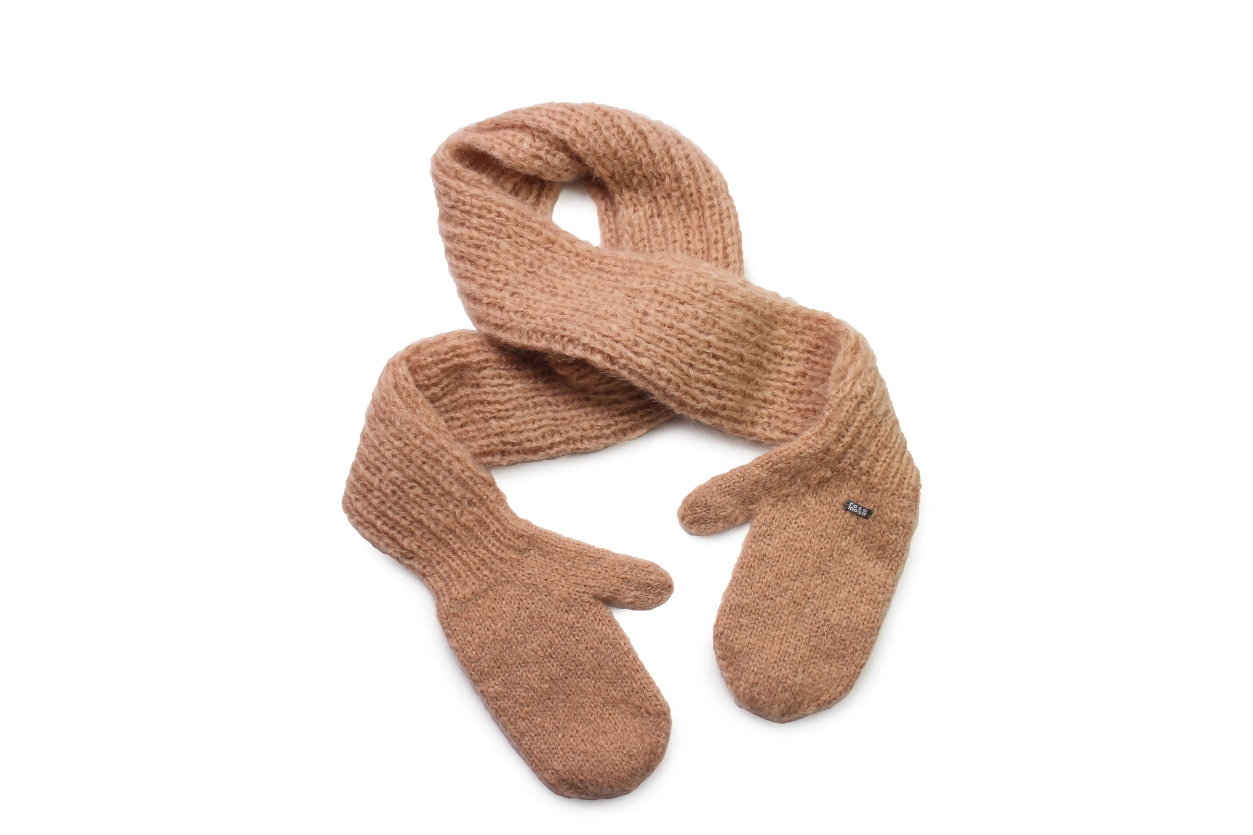 MITTENS SCARF  Combo   Camel