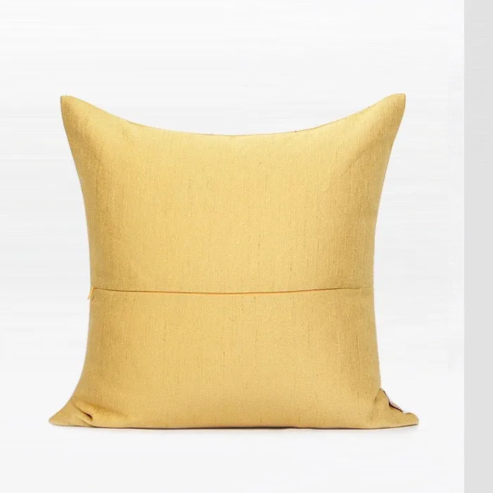 Modern Yellow and Gold Throw Cushion