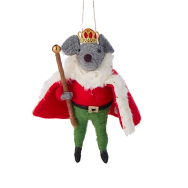 Mouse Nutcracker Wool Deco - Assorted